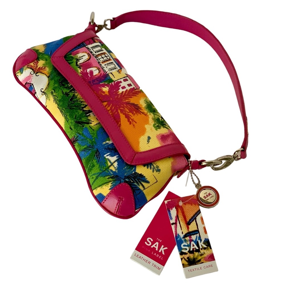 NWT The SAK Pink Label Leather Trim Mini Bag
